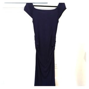 Black Cherry Off Shoulder Maternity Dress